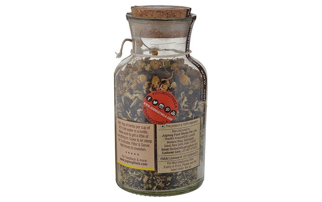 Jugmug Thela Chamomile & Vanilla Full Leaf Darjeeling Fine Tea   Glass Bottle  75 grams